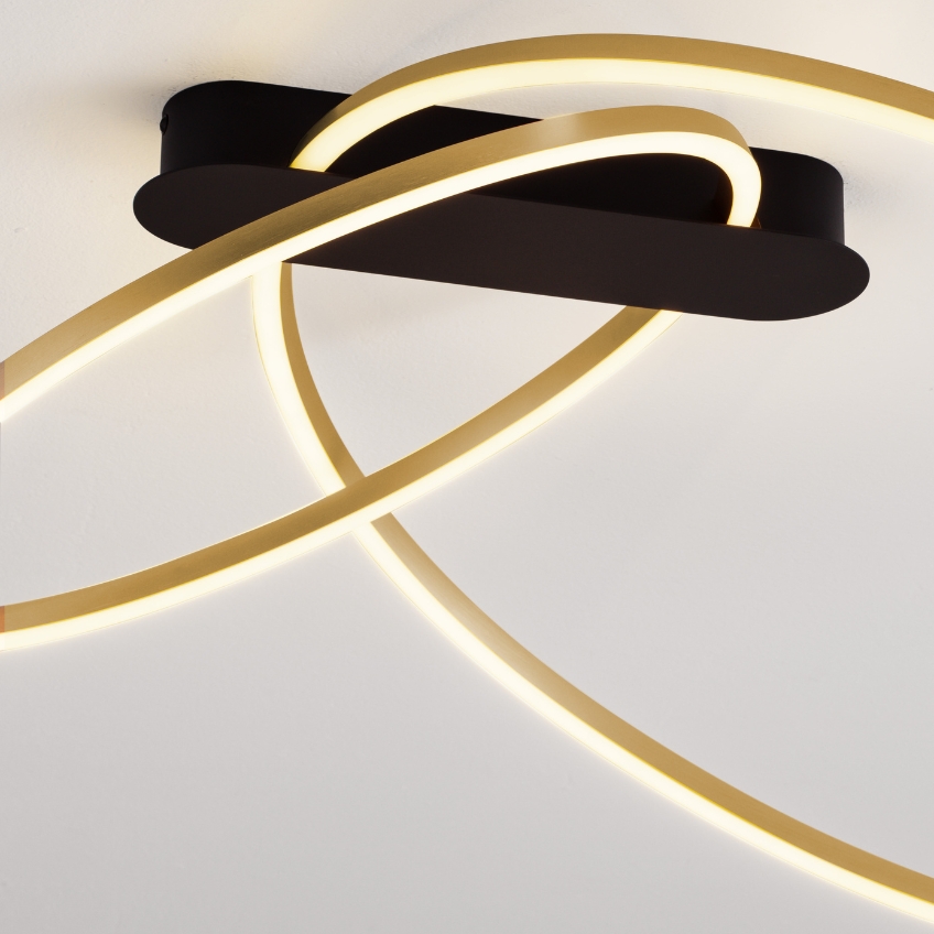 Zlaté kovové stropní LED světlo Nova Luce Kiklos 72 cm