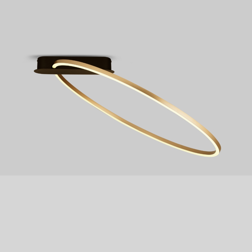 Zlaté kovové stropní LED světlo Nova Luce Kiklos 64 cm