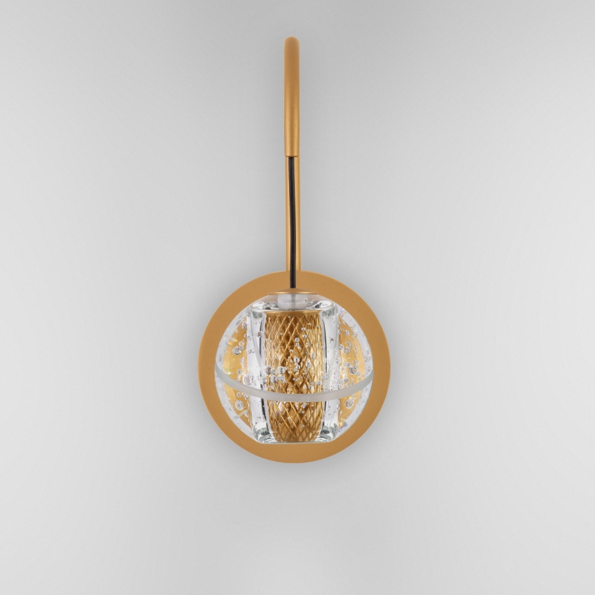 Zlaté skleněné nástěnné LED světlo Nova Luce Licio