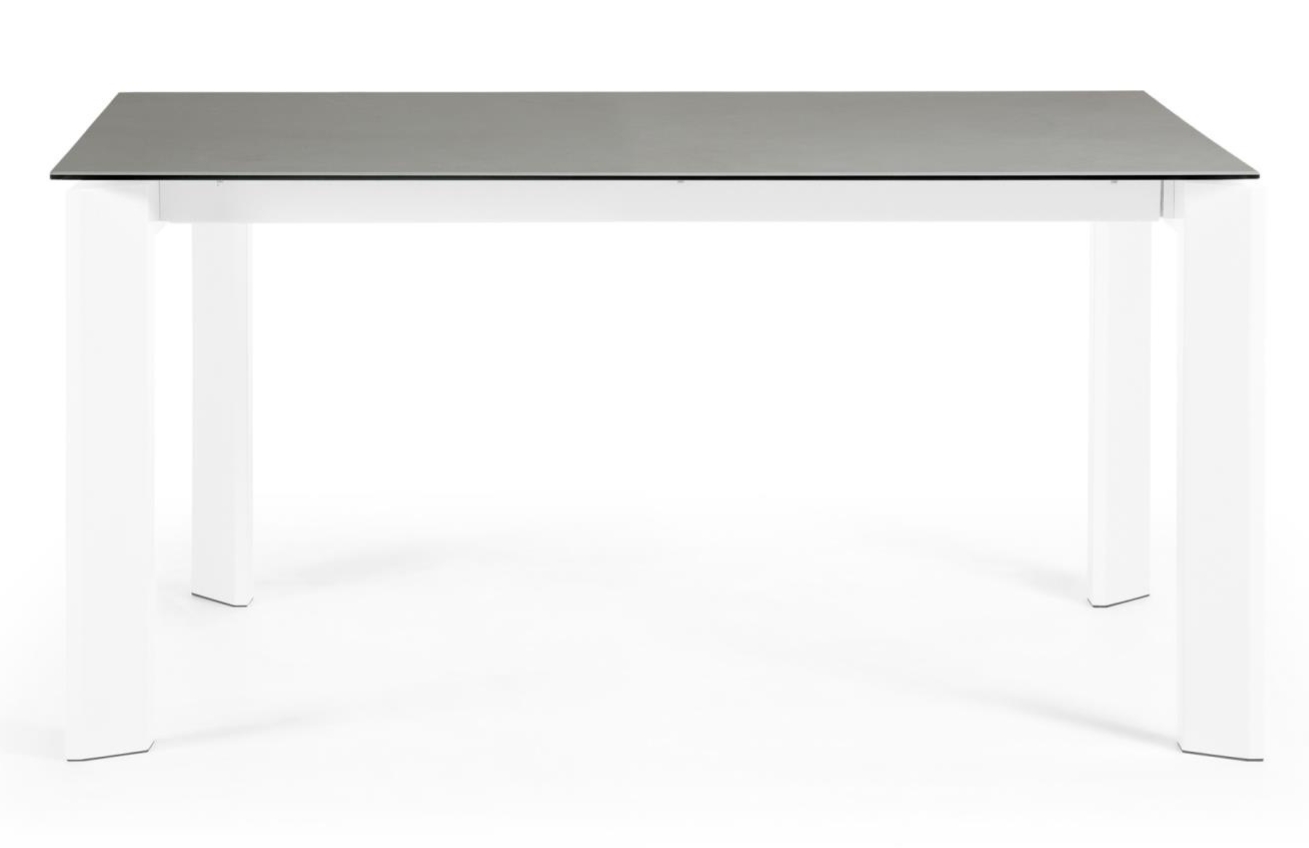 Šedý keramický rozkládací jídelní stůl Kave Home Axis 120/180 x 80 cm