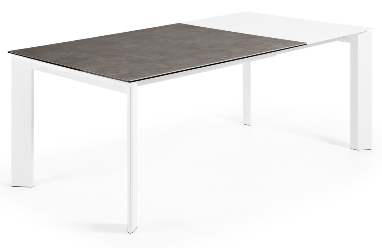 Šedý keramický rozkládací stůl Kave Home Axis II. 140/200 x 90 cm