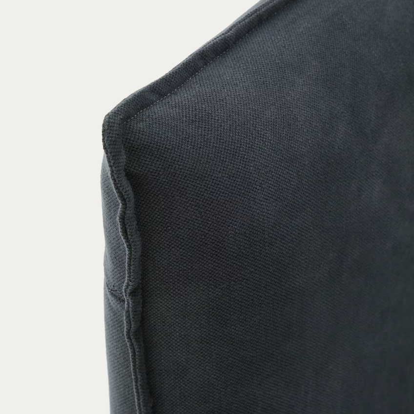 Antracitově šedé čalouněné čelo k posteli Kave Home Jaira 160 cm