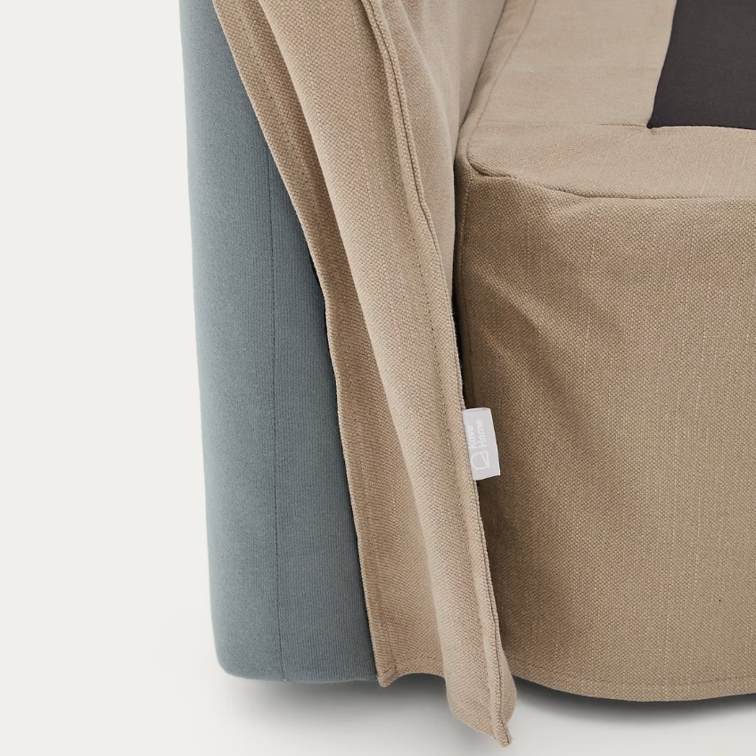 Béžové čalouněné čelo k posteli Kave Home Jaira 160 cm