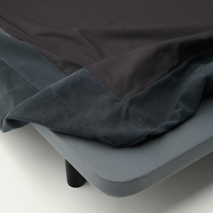 Antracitově šedá dvoulůžková postel Kave Home Jaira 160 x 200 cm