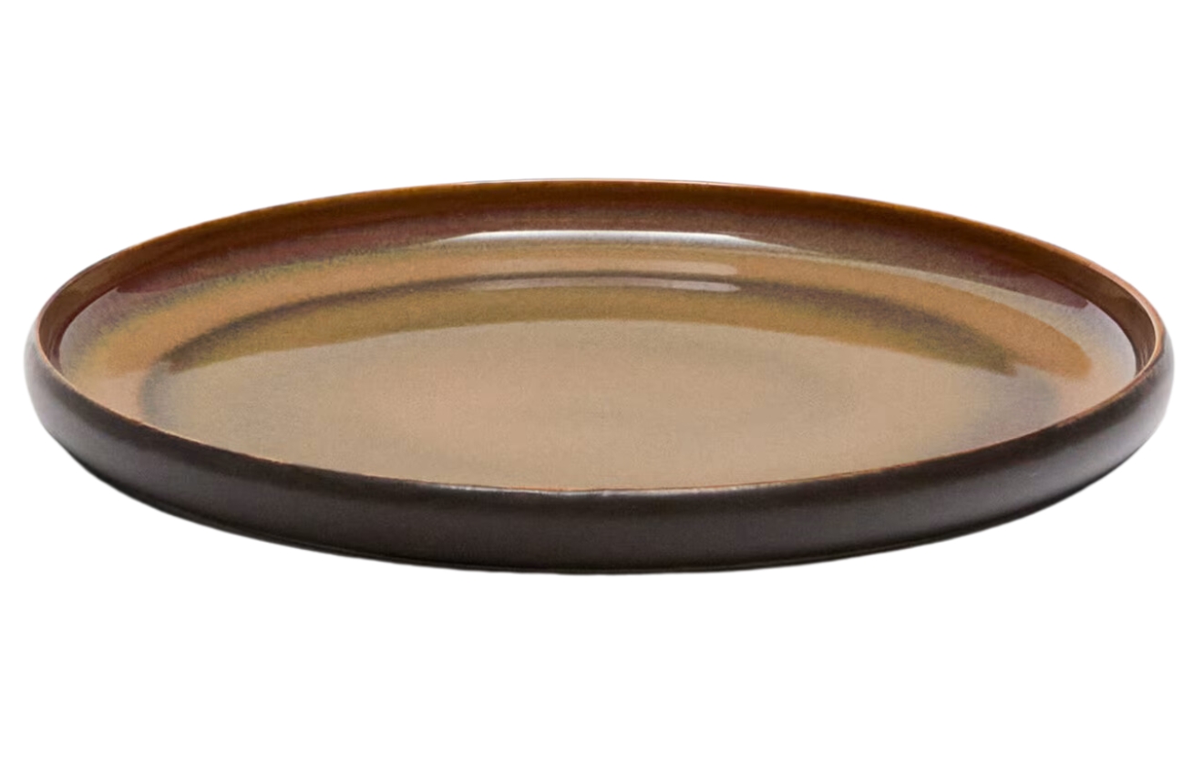 Hnědý keramický talíř Kave Home Uilo 26,5 cm