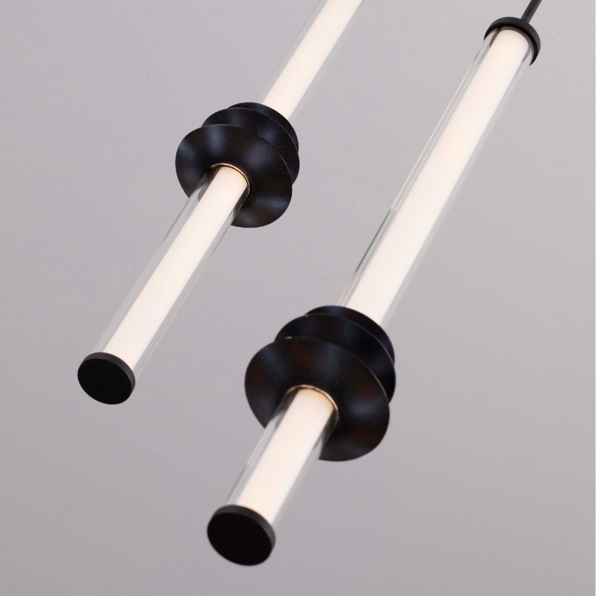 Černé závěsné LED světlo Nova Luce Atmosfera 35 cm