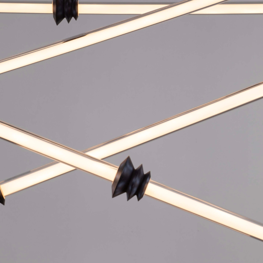 Černé závěsné LED světlo Nova Luce Atmosfera 150 cm