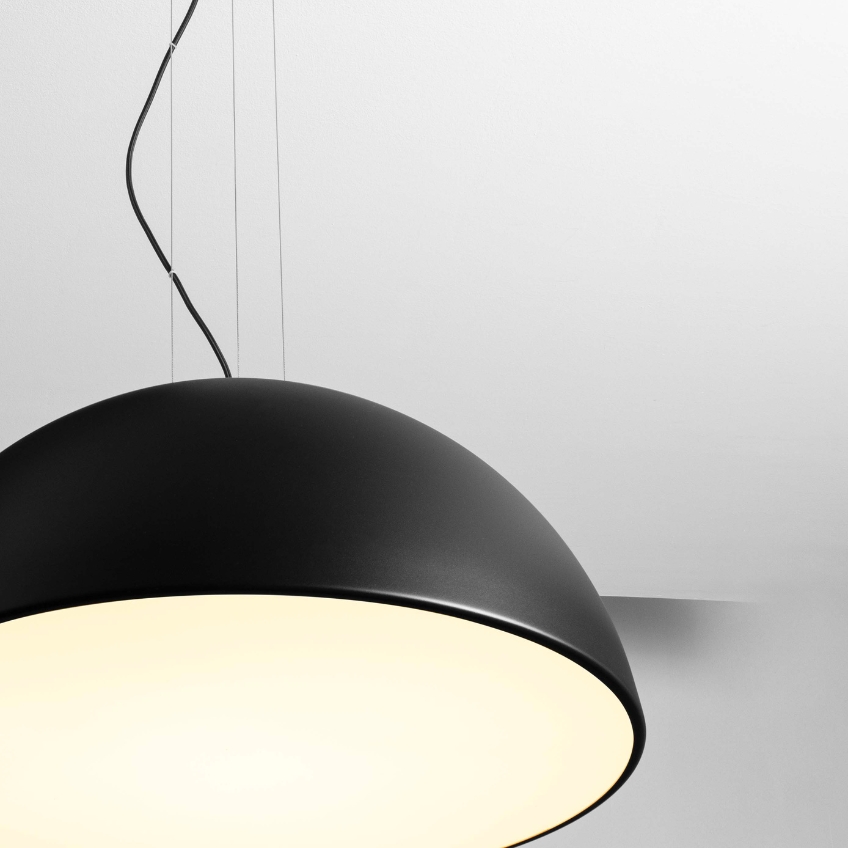 Černé kovové závěsné světlo Nova Luce Tholos 70 cm