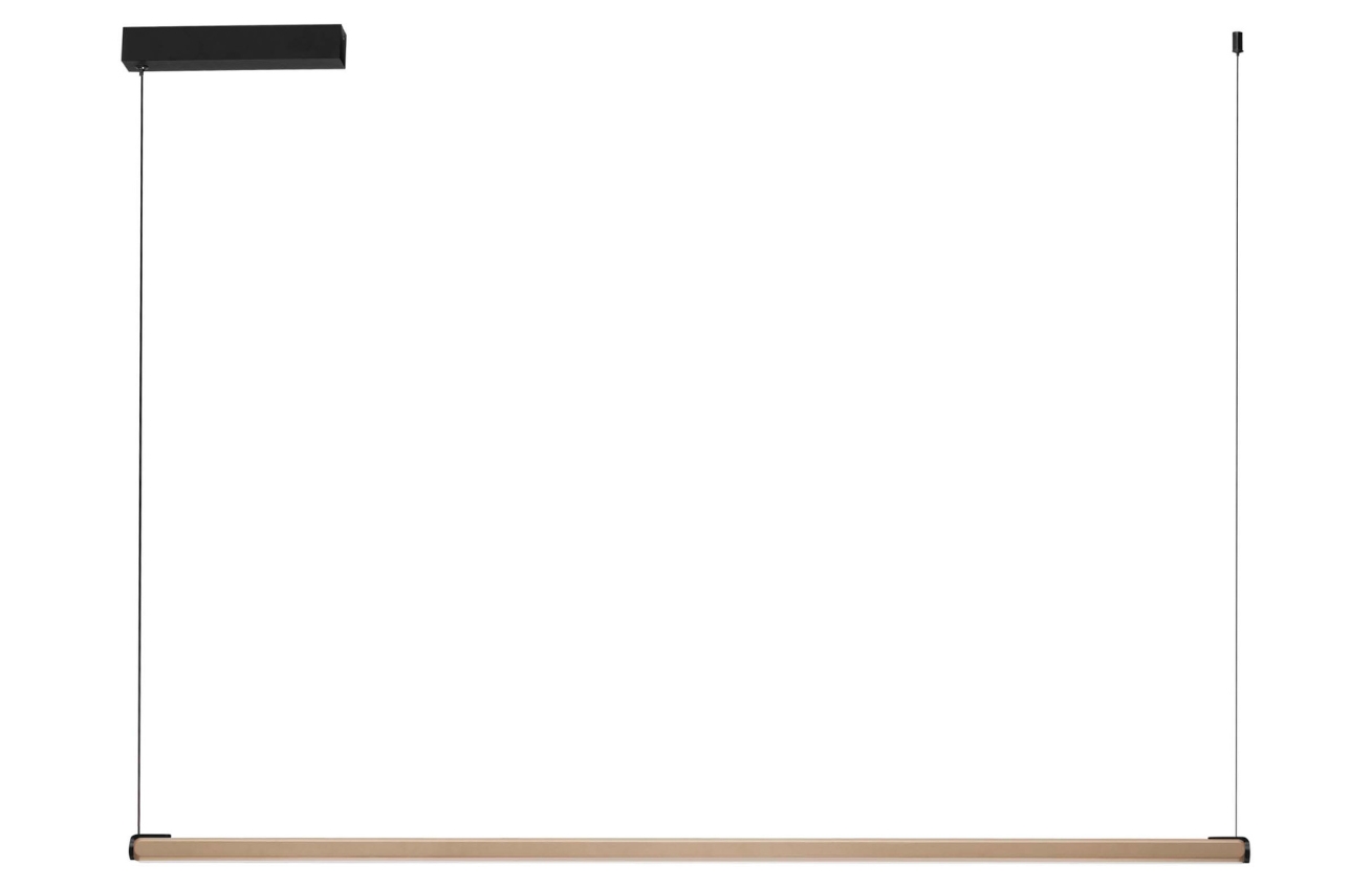 Zlat&eacute; kovov&eacute; z&aacute;věsn&eacute; LED světlo Nova Luce Lios 123 cm