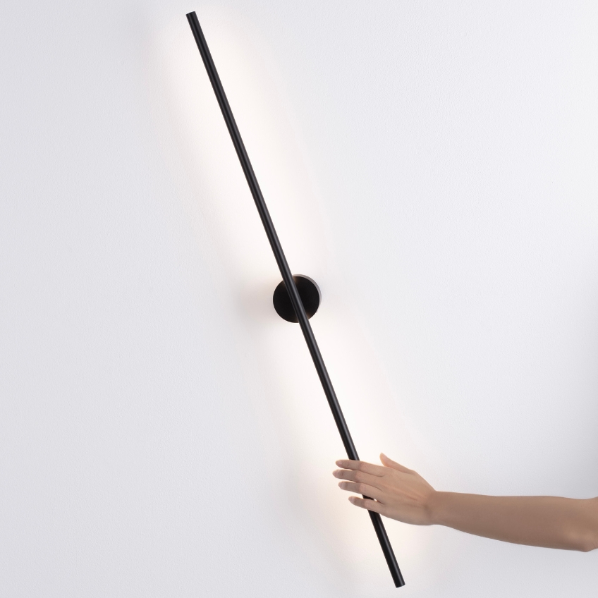 Černé kovové nástěnné LED světlo Nova Luce Cretel