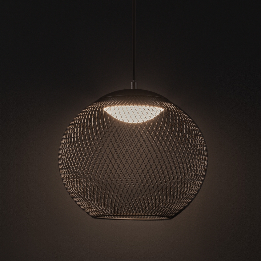 Černé závěsné LED světlo Nova Luce Kinetic 30 cm