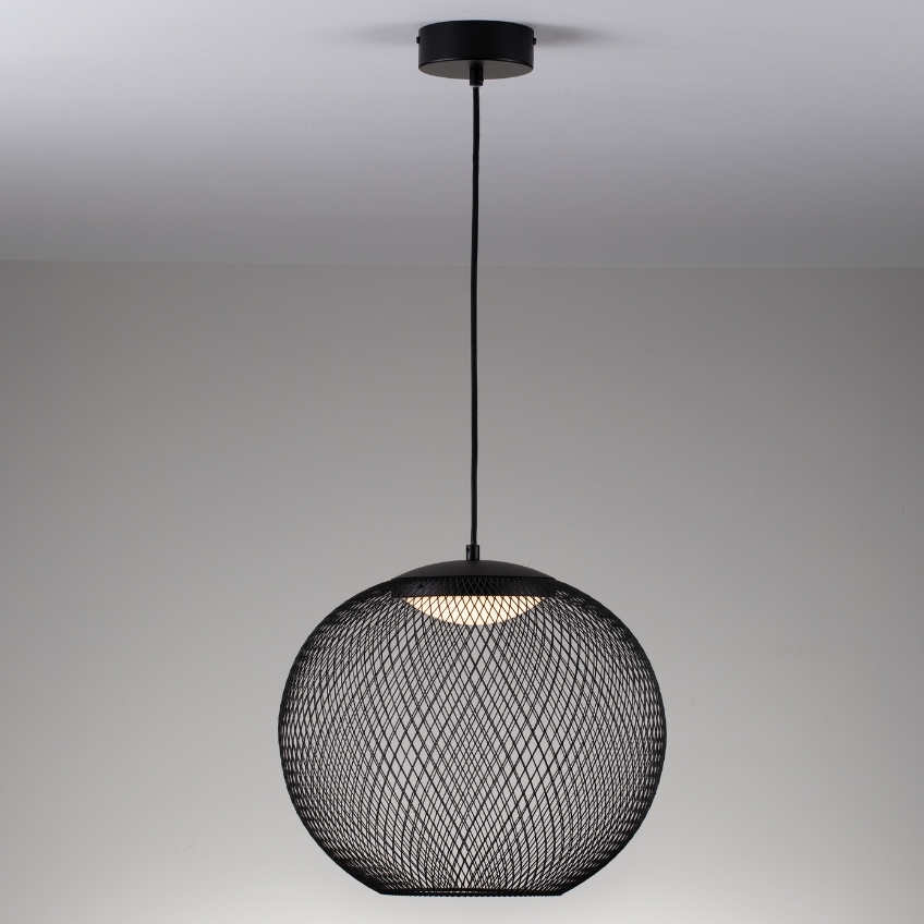 Černé závěsné LED světlo Nova Luce Kinetic 38 cm