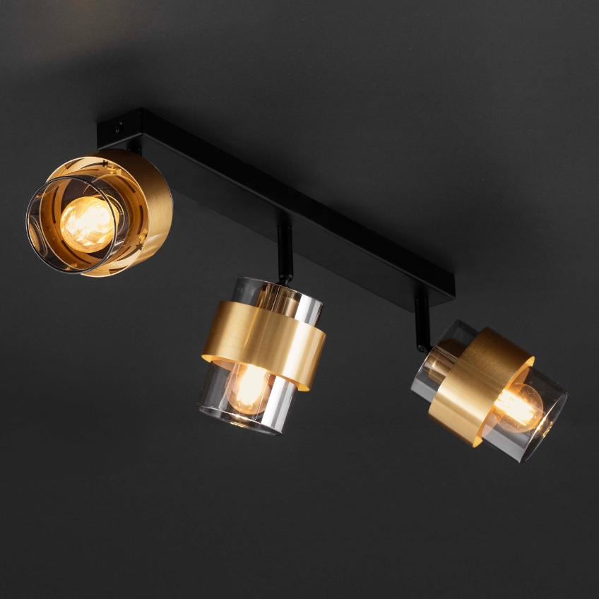 Černo-zlaté stropní světlo Nova Luce Sianna 70 cm