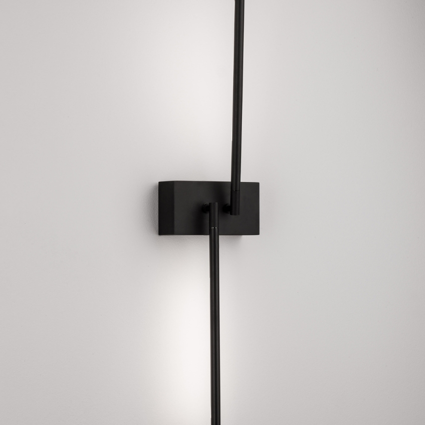 Černé kovové nástěnné LED světlo Nova Luce Raccio