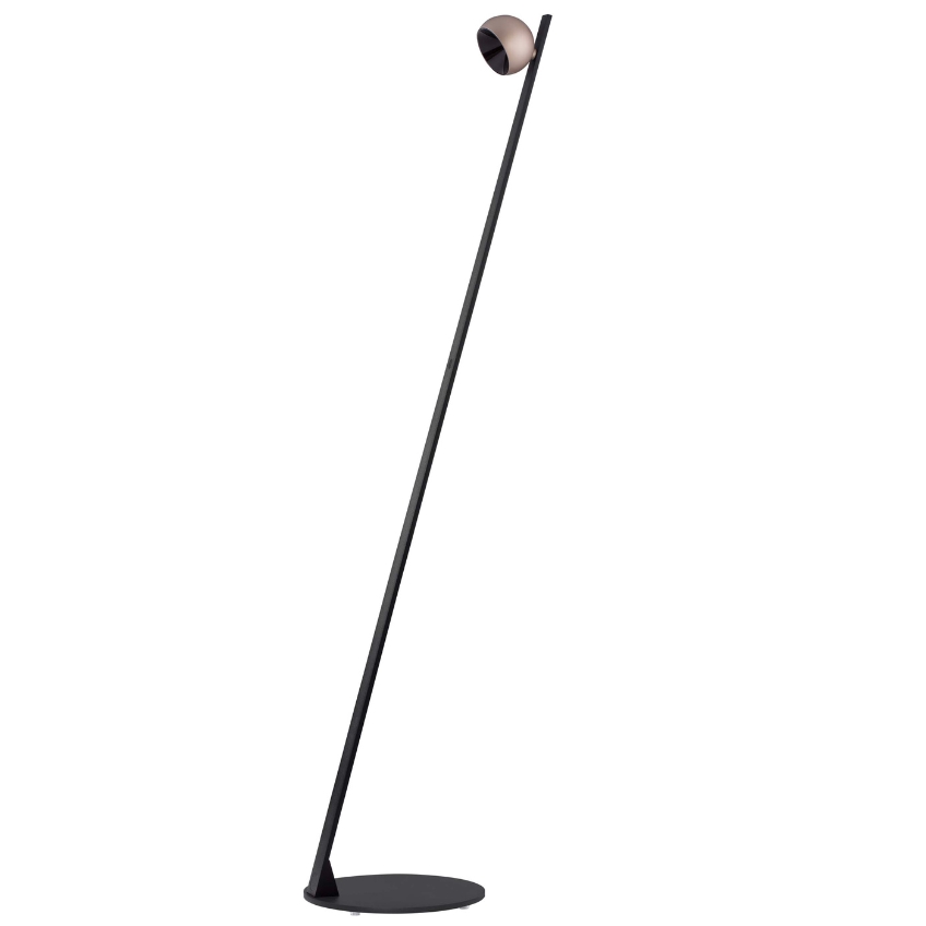 Černo-měděná stojací LED lampa Nova Luce Lusa 146,5 cm