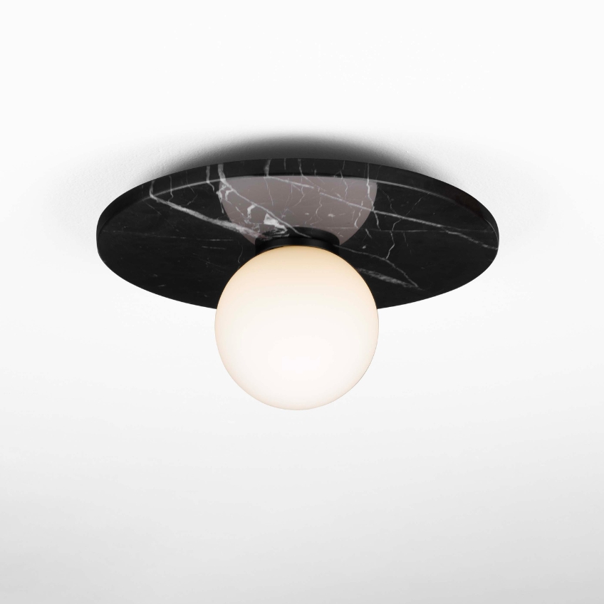 Černé mramorové stropní světlo Nova Luce Idor 30 cm
