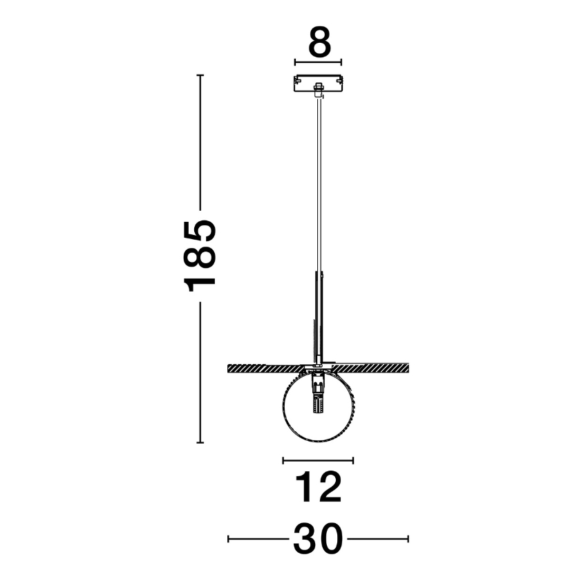 Bílé mramorové závěsné světlo Nova Luce Idor 30 cm