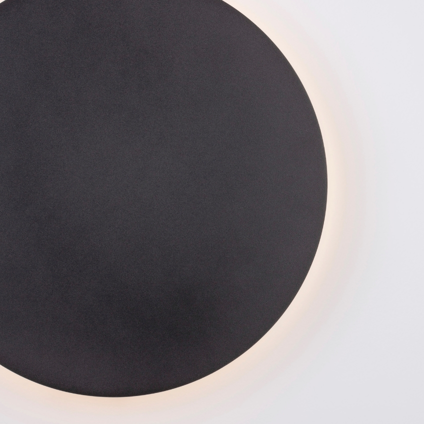 Černé kovové nástěnné LED světlo Nova Luce Cyrcle 30 cm