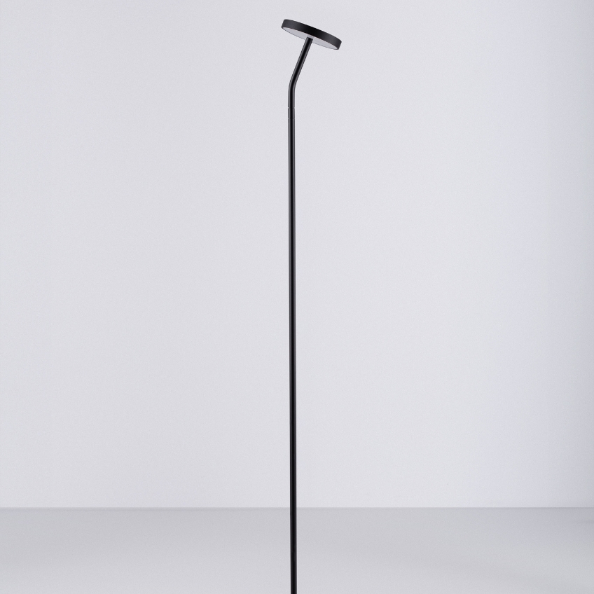 Černá kovová stojací LED lampa Nova Luce Logos 123 cm