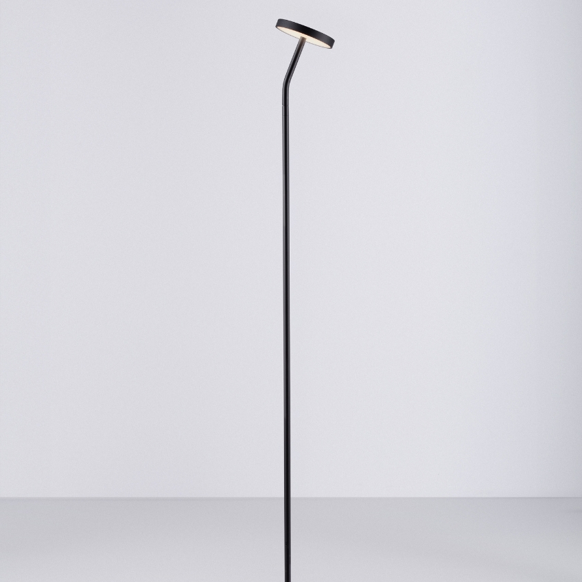 Černá kovová stojací LED lampa Nova Luce Logos 123 cm