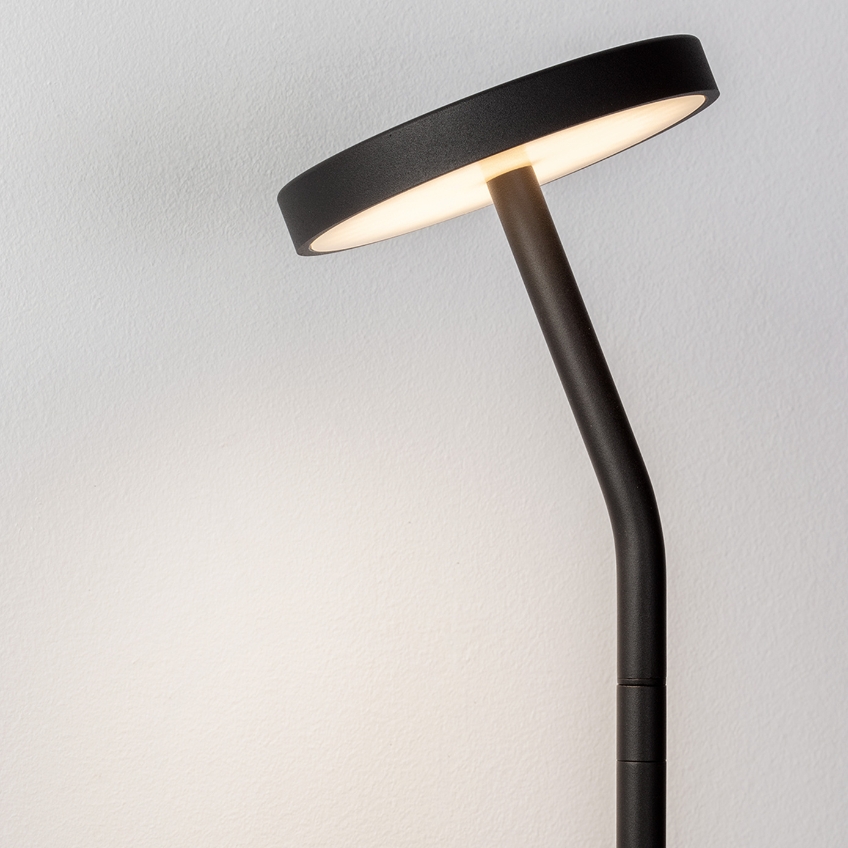 Černá kovová stojací LED lampa Nova Luce Logos 123 cm