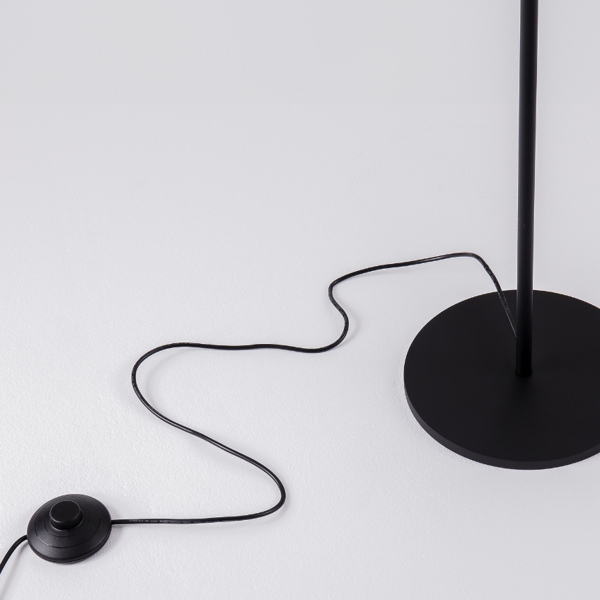 Černá kovová stojací LED lampa Nova Luce Logos 123 cm