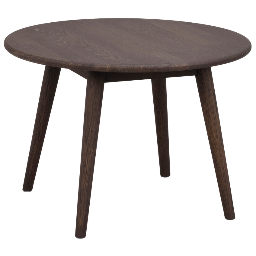 Tmav&yacute; dubov&yacute; konferenčn&iacute; stolek ROWICO TOMPKINS 60 cm