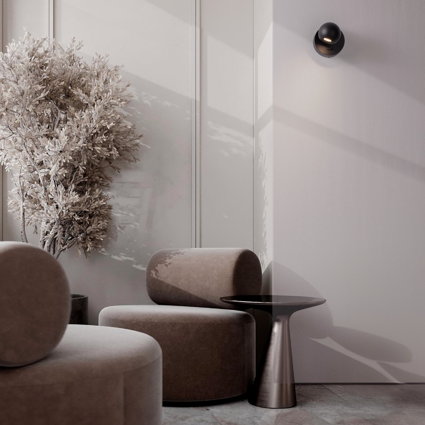 Černé kovové nástěnné LED světlo Nova Luce Sfera -fv-interier-25