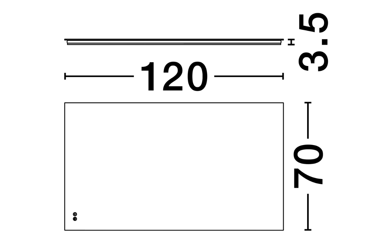Závěsné zrcadlo s LED osvětlením Nova Luce Alda 70 x 120 cm