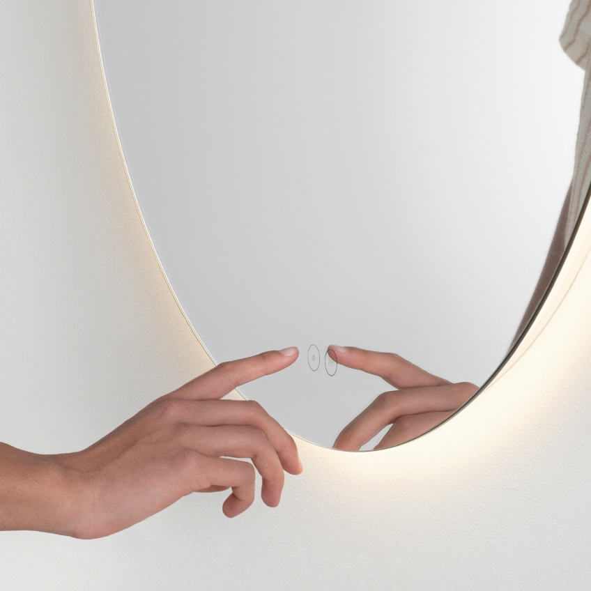 Závěsné zrcadlo s LED osvětlením Nova Luce Dab 80 cm