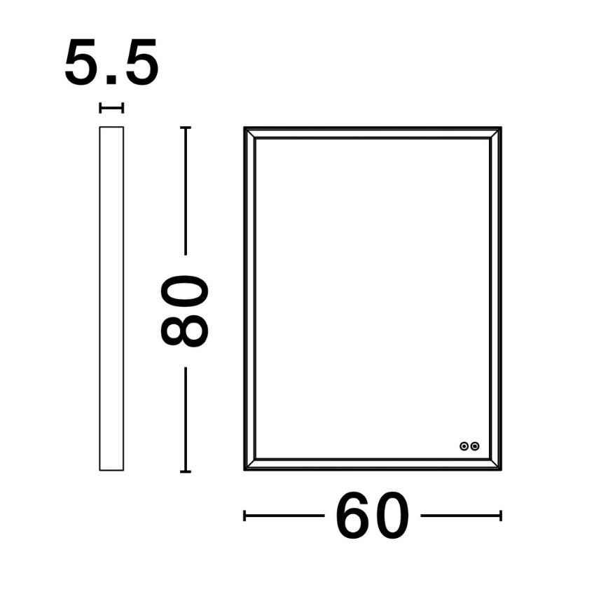Zlaté závěsné zrcadlo s LED osvětlením Nova Luce Ambor 80 x 60 cm