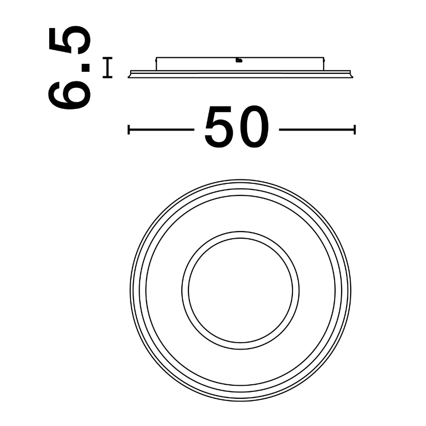 Zlaté kovové stropní LED světlo Nova Luce Figin 50 cm