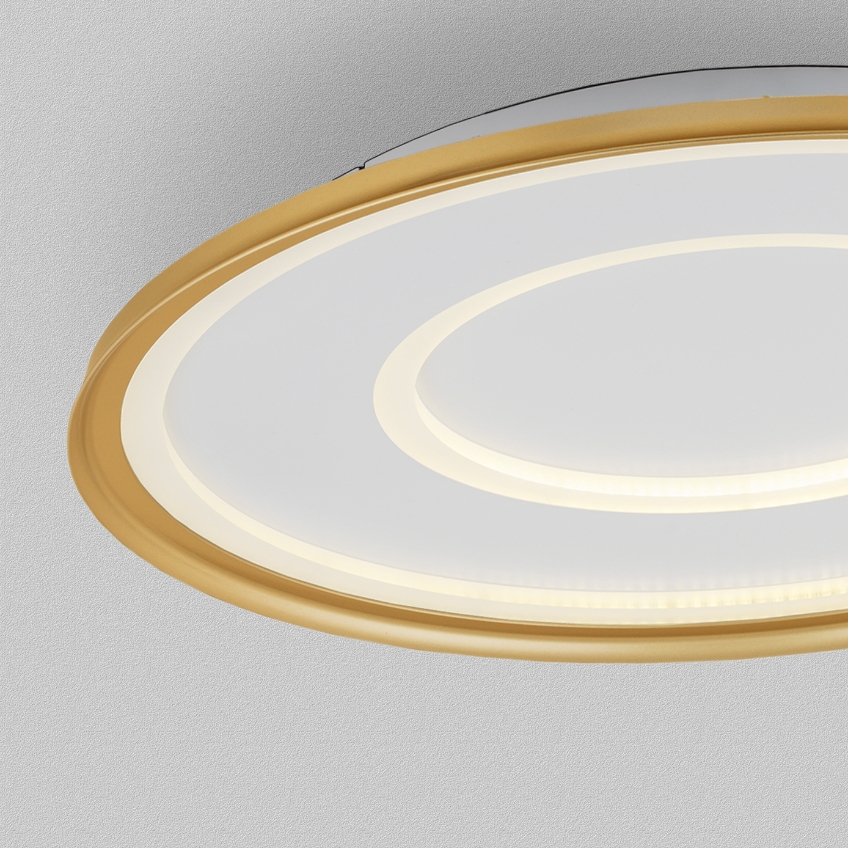 Zlaté kovové stropní LED světlo Nova Luce Figin 60 cm