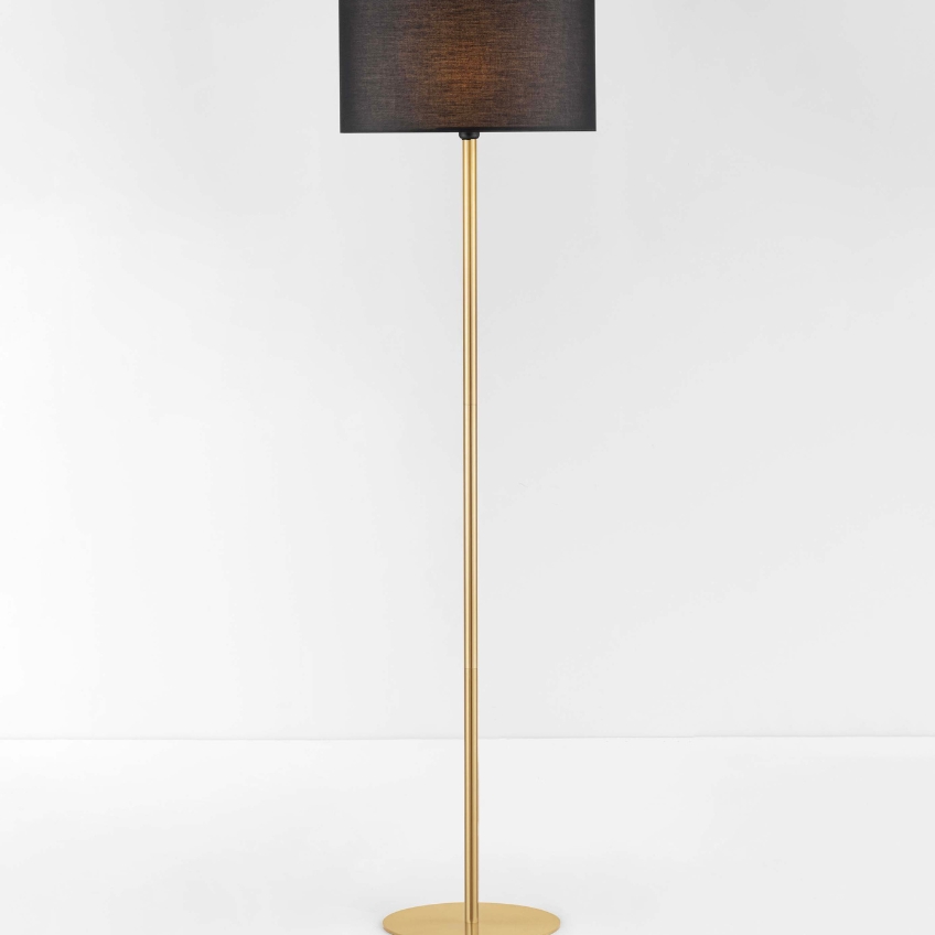 Černo-zlatá stojací lampa Nova Luce Sibnia 164,8 cm