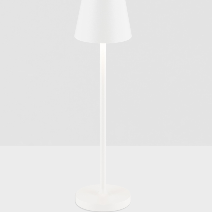 Krémově bílá kovová nabíjecí stolní LED lampa Nova Luce Petit