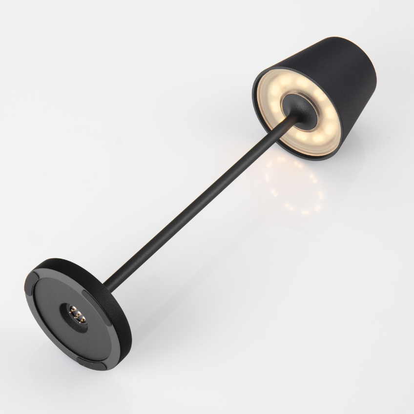 Antracitově šedá kovová nabíjecí stolní LED lampa Nova Luce Petit