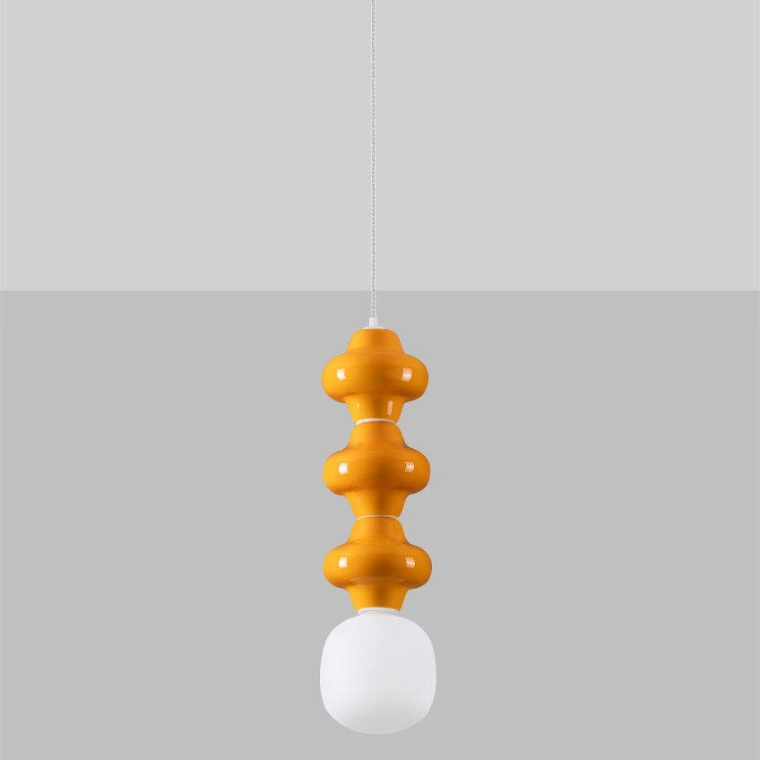 Oranžové závěsné světlo Nova Luce Clio II. 18 cm