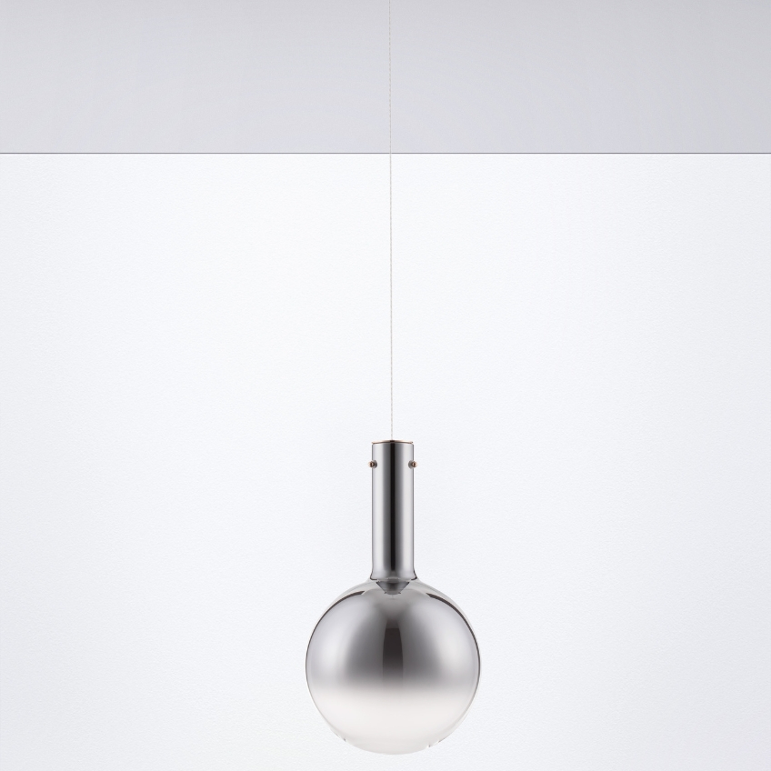 Kouřově šedé skleněné závěsné LED světlo Nova Luce Nostos 25 cm