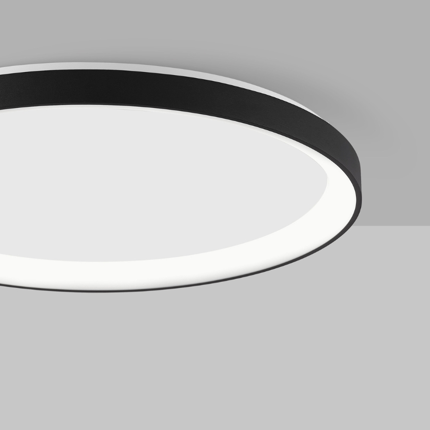 Černé kovové stropní LED světlo Nova Luce Pertino II. 48 cm