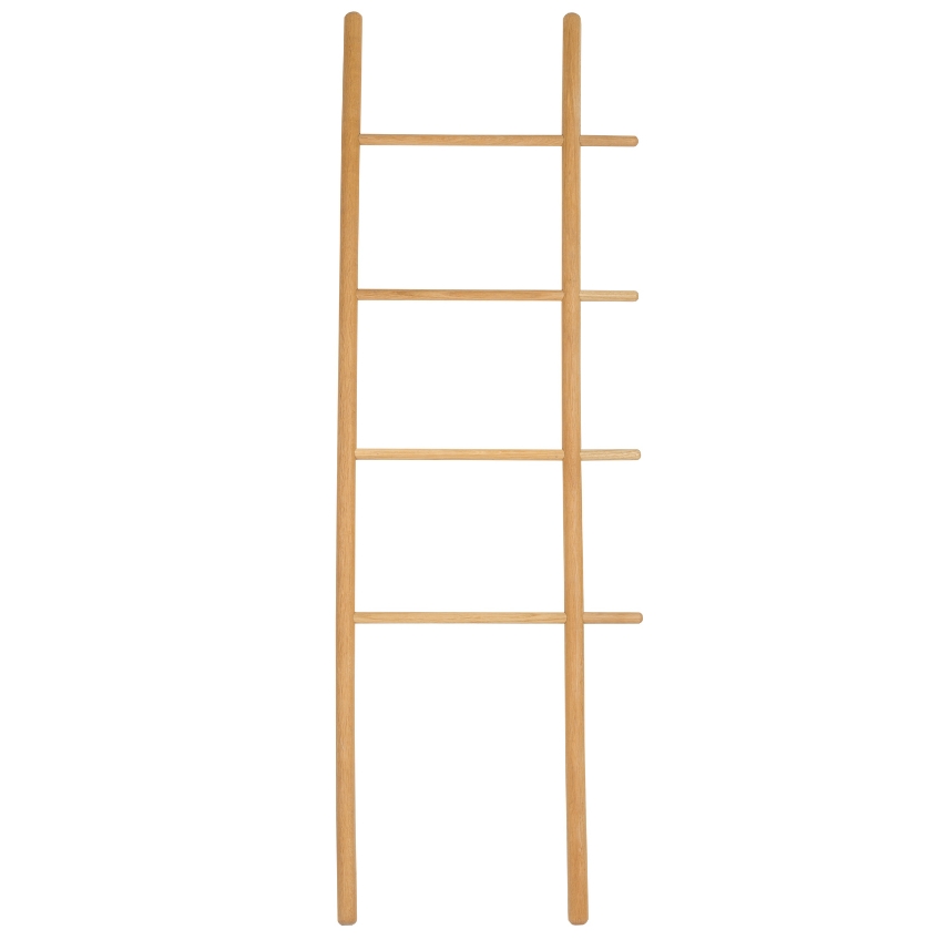 White Label Dubový odkládací žebřík WLL JHON 156,5 cm