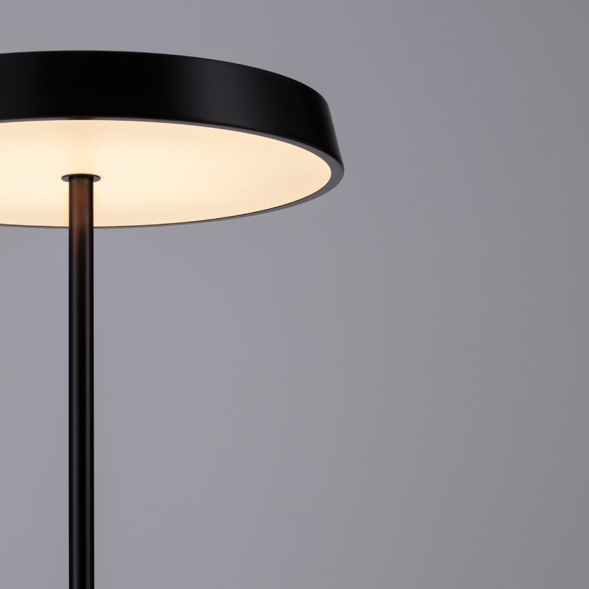 Černá kovová stojací LED lampa Nova Luce Vetro 136 cm