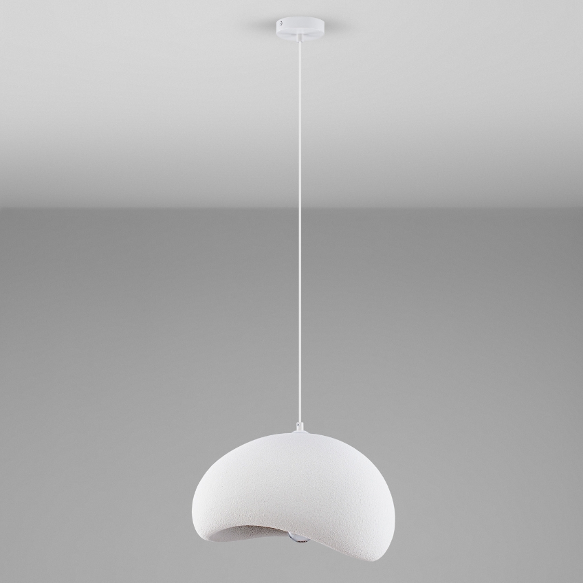 Bílé závěsné světlo Nova Luce Lefko 40 cm