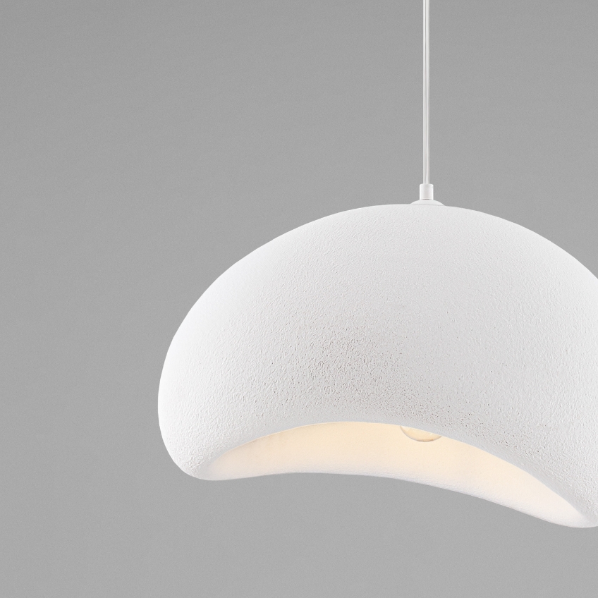 Bílé závěsné světlo Nova Luce Lefko 50 cm