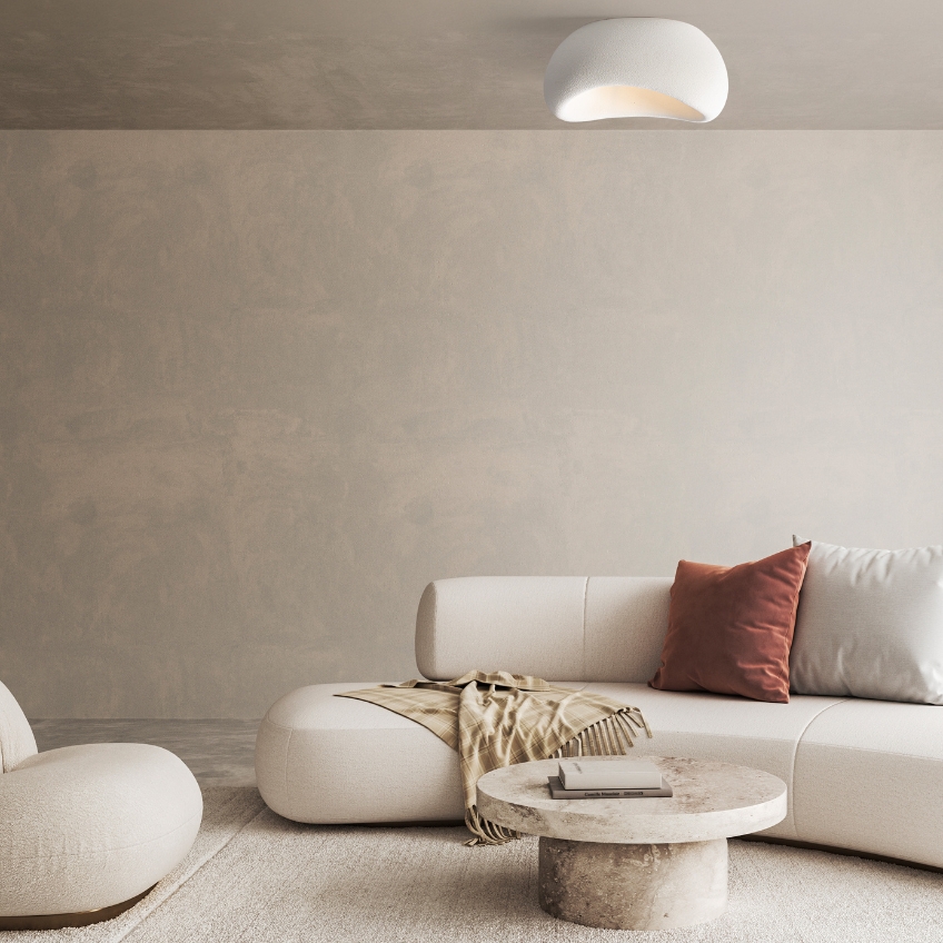 Bílé stropní světlo Nova Luce Lefko 60 cm