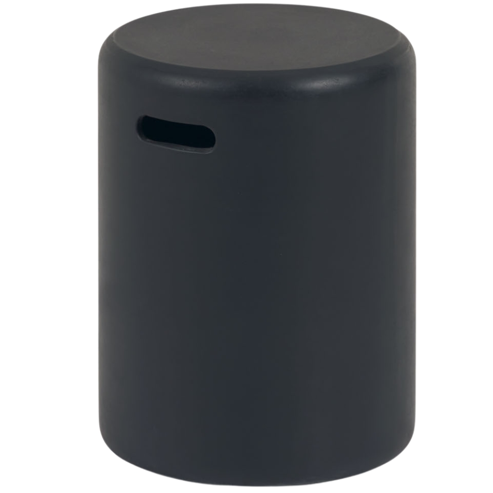 Kave Home Čern&yacute; betonov&yacute; zahradn&iacute; stolek Taimi &Oslash; 35 cm