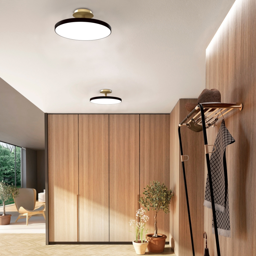 Bílé kovové stropní LED světlo Asteria Up 43 cm