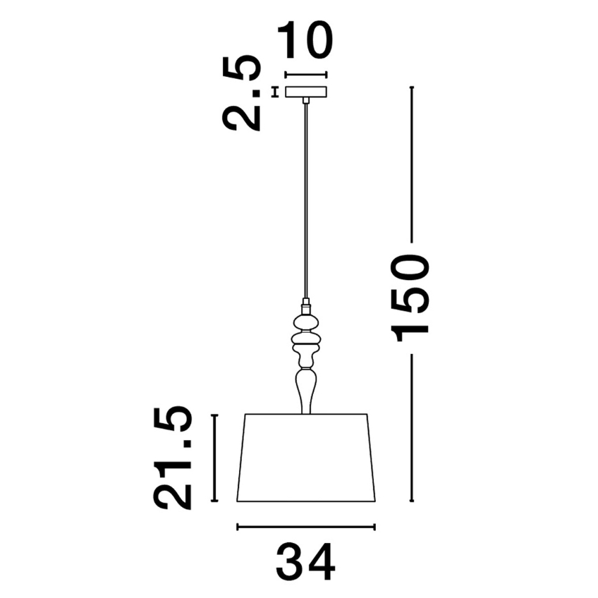 Béžové závěsné světlo Nova Luce Damo 34 cm