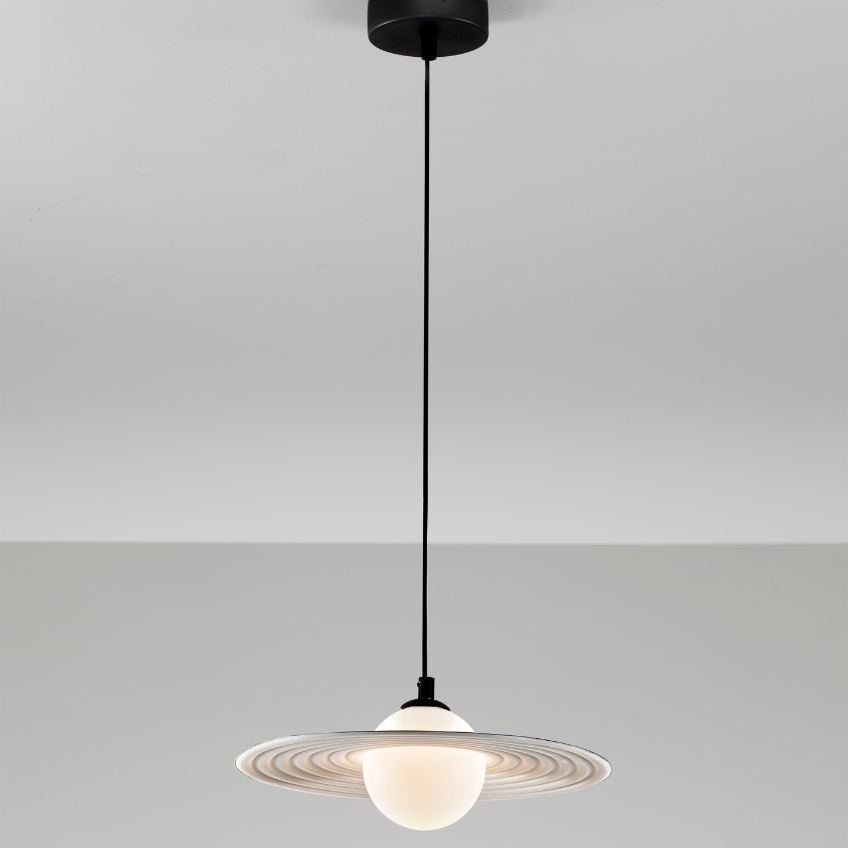 Černobílé závěsné světlo Nova Luce Reflet 30 cm