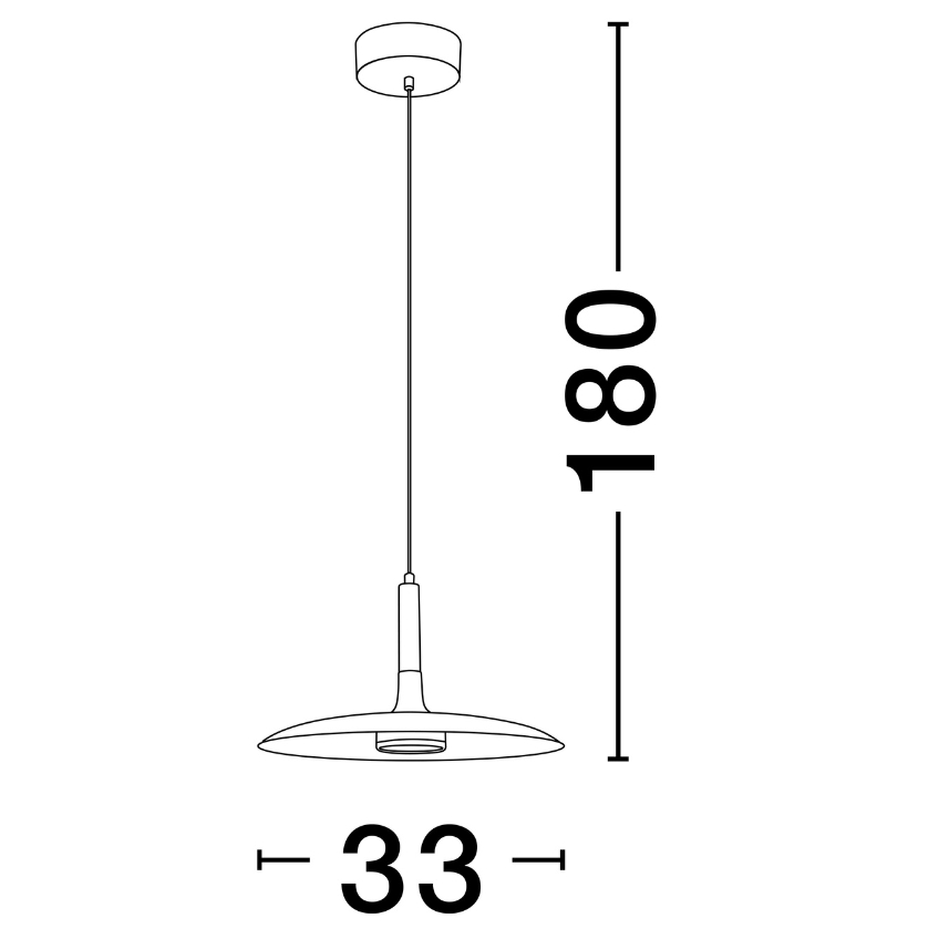 Černé kovové závěsné LED světlo Nova Luce Lisi 33 cm