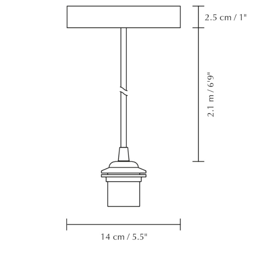 Bílý napájecí kabel ke světlům UMAGE Rosette 210 cm